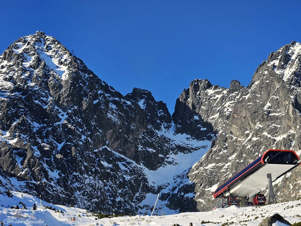 Łomnicki Staw: Widok na Łomnicę