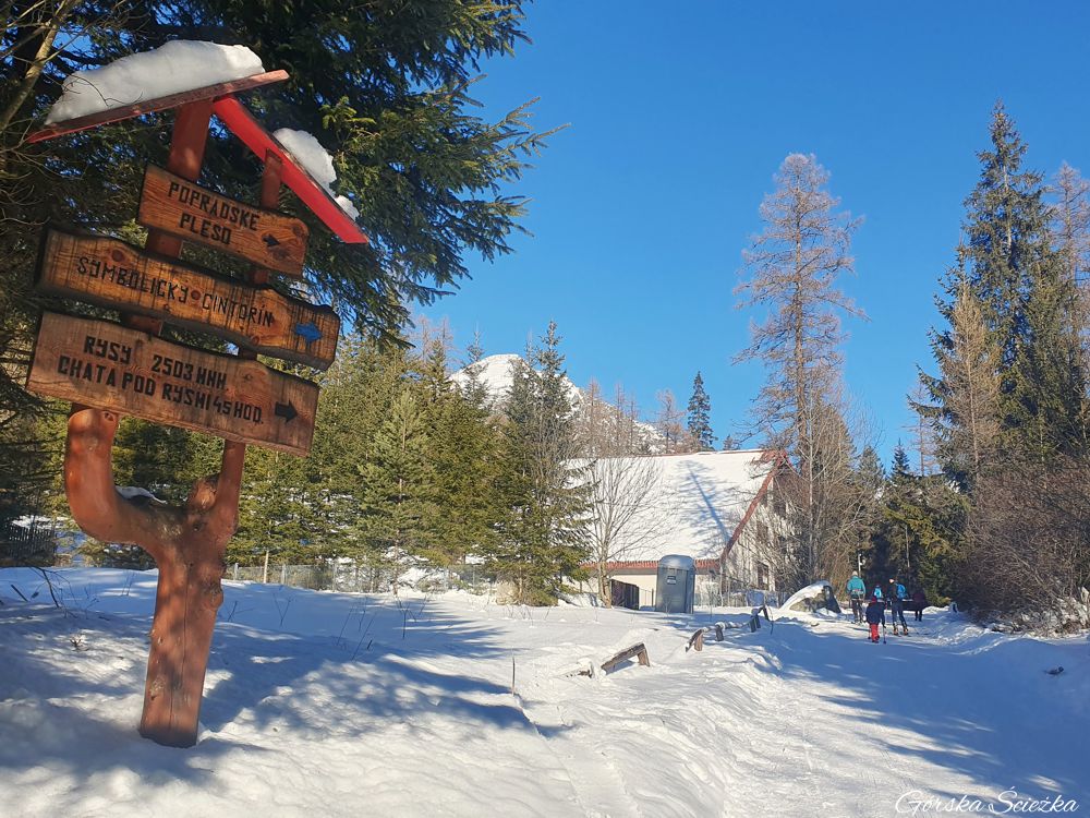 Popradzki Staw: Początek szlaku niebieskiego